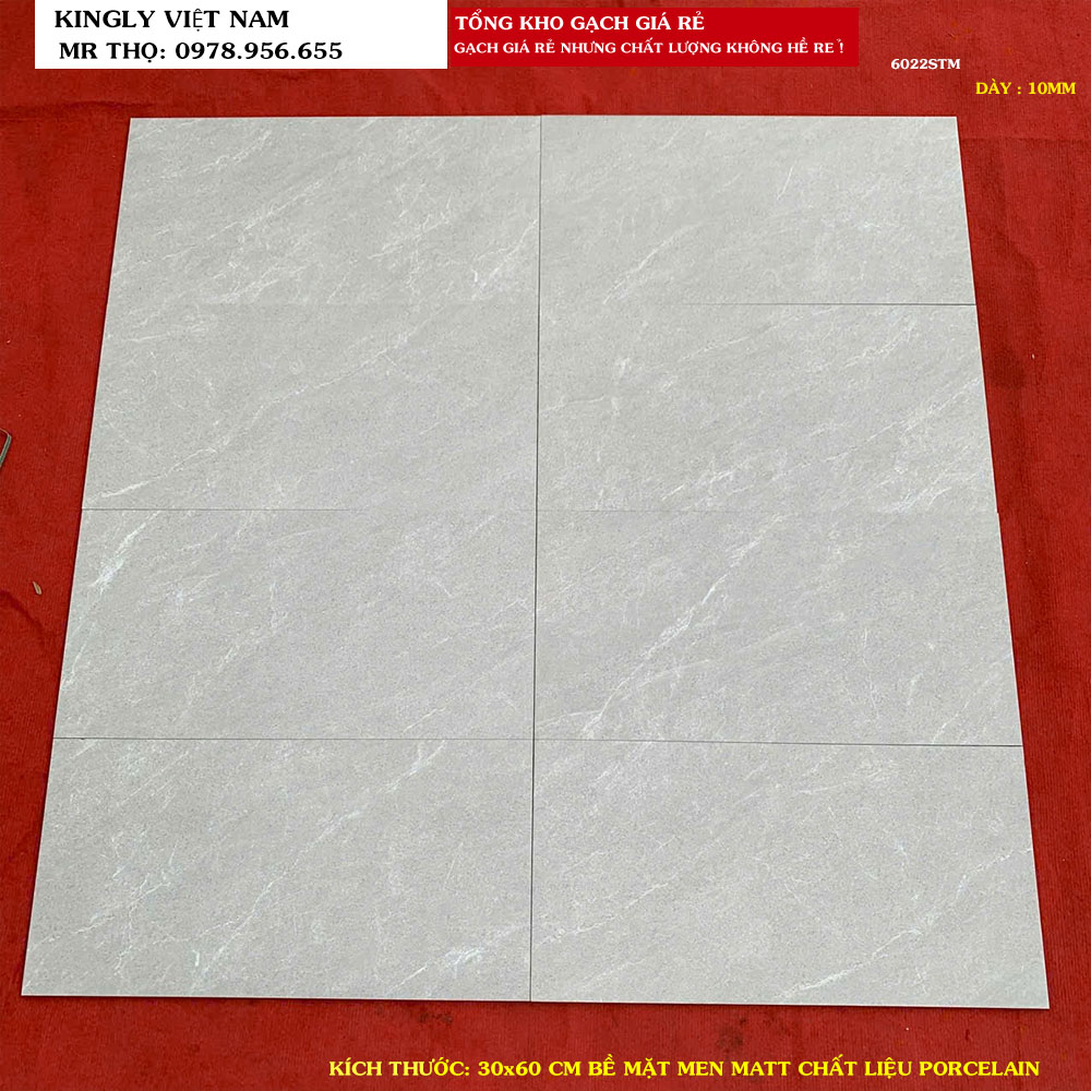 Gạch vân xi măng giá rẻ 30x60 cm MIKADO 6022STM Loại 1